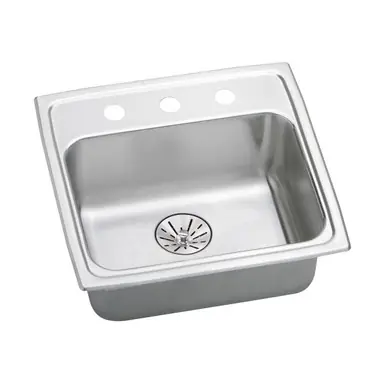 ELKAY LRADQ191965PD0 Lustertone Classic Stainless Steel 19-1/2" x 19" x 6-1/2", Single Bowl Drop-in ADA Sink with Perfect Drain Time-Limited