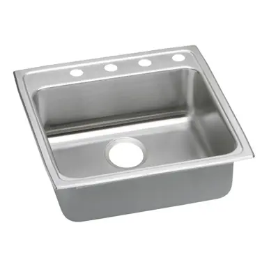 ELKAY LRADQ2222603 Lustertone Classic Stainless Steel 22" x 22" x 6", 3-Hole Single Bowl Drop-in ADA Sink with Quick-clip Cheap