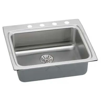 Limited Edition ELKAY LRADQ252265PD1 Lustertone Classic Stainless Steel 25" x 22" x 6-1/2", Single Bowl Drop-in ADA Sink with Perfect Drain