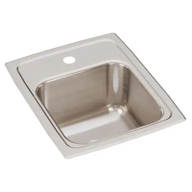 Affordable ELKAY LRQ13161 Lustertone Classic Stainless Steel 13" x 16" x 7-5/8", 1-Hole Single Bowl Drop-in Sink with Quick-clip