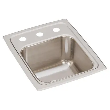 Limited Edition ELKAY LRQ13163 Lustertone Classic Stainless Steel 13" x 16" x 7-5/8", 3-Hole Single Bowl Drop-in Sink with Quick-clip