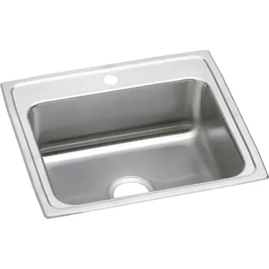 ELKAY LRQ22191 Lustertone Classic Stainless Steel 22" x 19-1/2" x 7-5/8", 1-Hole Single Bowl Drop-in Sink with Quick-clip Seasonal Sale