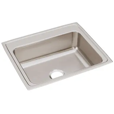 ELKAY LRQ25210 Lustertone Classic Stainless Steel 25" x 21-1/4" x 7-7/8", 0-Hole Single Bowl Drop-in Sink with Quick-clip Instant Buy