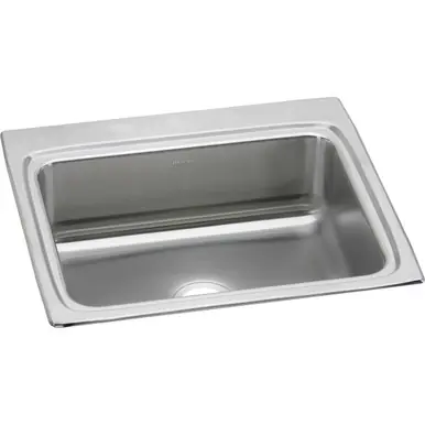 Direct From Manufacturer ELKAY LRQ25220 Lustertone Classic Stainless Steel 25" x 22" x 8-1/8", 0-Hole Single Bowl Drop-in Sink with Quick-clip
