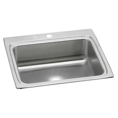 ELKAY LRQ25221 Lustertone Classic Stainless Steel 25" x 22" x 8-1/8", 1-Hole Single Bowl Drop-in Sink with Quick-clip Bulk Order