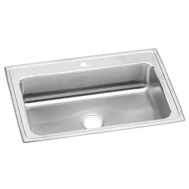 Deal ELKAY LRS33221 Lustertone Classic Stainless Steel 33" x 22" x 7-5/8", Single Bowl Drop-in Sink
