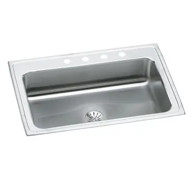 ELKAY LRS3322PD2 Lustertone Classic Stainless Steel 33" x 22" x 7-5/8", Single Bowl Drop-in Sink with Perfect Drain and Quick-clip Big Sale