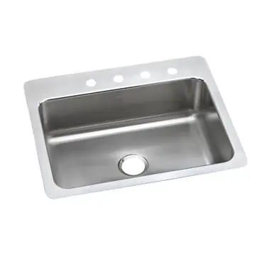 Must Have ELKAY LSR27220 Lustertone Classic Stainless Steel 27" x 22" x 8", 0-Hole Single Bowl Undermount or Drop-in Sink
