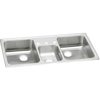 ELKAY PSMR43223 Celebrity Stainless Steel 43" x 22" x 7-1/8", 3-Hole Triple Bowl Drop-in Sink Bulk Order