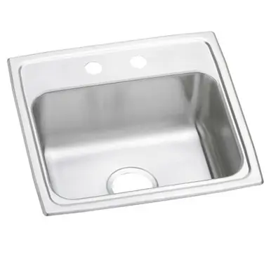 Get Yours ELKAY PSR19182 Celebrity Stainless Steel 19" x 18" x 7-1/8", 2-Hole Single Bowl Drop-in Sink