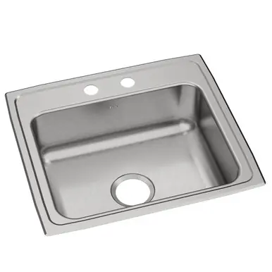 Trending ELKAY PSR22192 Celebrity Stainless Steel 22" x 19-1/2" x 7-1/8", 2-Hole Single Bowl Drop-in Sink