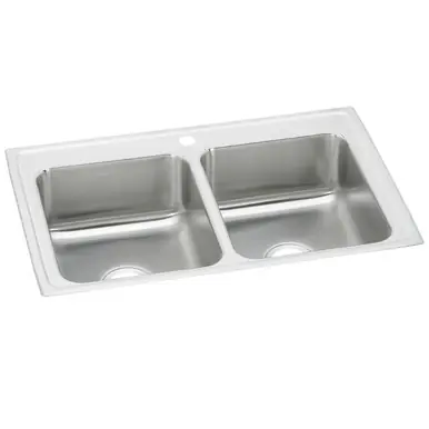 Editor’s Pick ELKAY PSR33221 Celebrity Stainless Steel 33" x 22" x 7-1/2", 1-Hole Equal Double Bowl Drop-in Sink