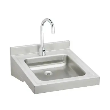 Bulk Order ELKAY WCL1923OSDSACMC Sturdibilt Stainless Steel 19" x 23" x 4", Wall Hung Single Bowl Lavatory Sink Kit