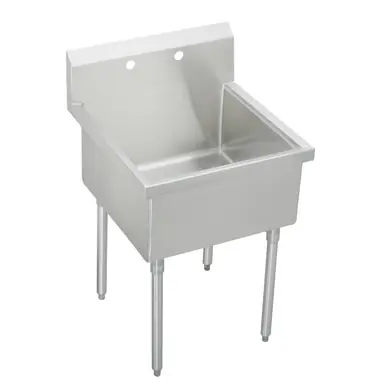 Time-Limited ELKAY WNSF8130OF2 Weldbilt Stainless Steel 33" x 27-1/2" x 14" Floor Mount, Single Compartment Scullery Sink