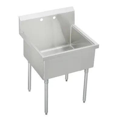 Final Sale ELKAY WNSF81361 Weldbilt Stainless Steel 39" x 27-1/2" x 14" Floor Mount, Single Compartment Scullery Sink
