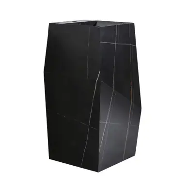 Fine Fixtures CN15BG Canyon Pedestal Sink 15" Wide Black With Gold Grains Sintered Best Choice