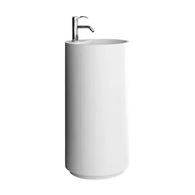 Fine Fixtures CR1818WH Crestview Pedestal Sink - Solid Surface Collection - White - 18 inch Popular
