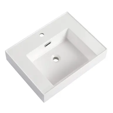 Fine Fixtures Crownpoint Sink 24"W x 18"D, White - VC2418W Factory Price