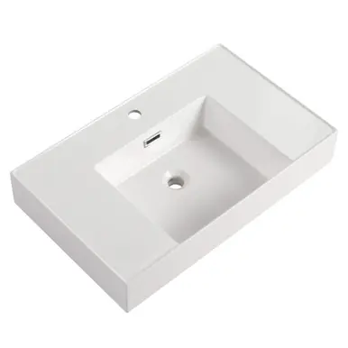 Fine Fixtures Crownpoint Sink 30"W x 18"D, White - VC3018W Last Chance