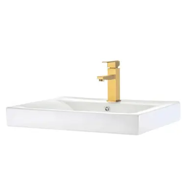Best Seller Fine Fixtures CT2318W1 China Sink 24 Inch x 19 Inch -Single Hole - White