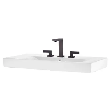 Direct From Manufacturer Fine Fixtures CT3519W8 Concordia China Sink - 35 Inch X 19 Inch - 8 Inch Spread - White