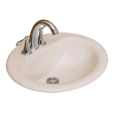 Free Shipping Fine Fixtures DI2017BI 20 Inch x 17 Inch Drop In Lavatory Sink - Biscuit
