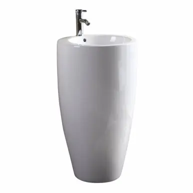 Fine Fixtures IS2020W Island Pedestal Sink 20 Inch X 20 Inch - White Order Now
