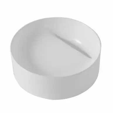 Fine Fixtures MV16WSD Modern Round Vessel Sink 16 Inch X 16 Inch White With Slot Drain Don’t Miss Out