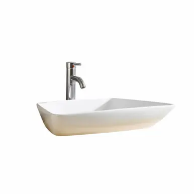 Low Price Fine Fixtures MV2718W Modern Vessel Sink 27 Inch X 18 Inch - No Faucet Hole - White