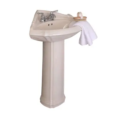 Price Drop Fine Fixtures RE1717BI 4"Cc 17 X 17 Regent Ii Corner Pedestal Lavatory Sink