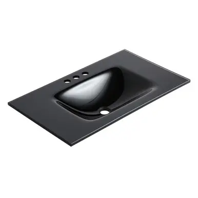 Fine Fixtures VG3018BL-8 Black 30" x 19" Serenity Vanity Sink With Integrated Countertop - 3 Holes 8" Spread Place Order