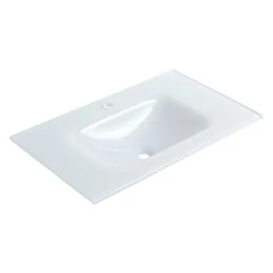 Super Sale Fine Fixtures VG3018W White 30" x 19" Serenity Vanity Sink With Integrated Countertop