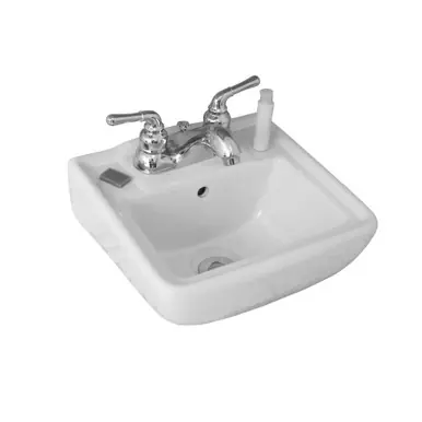 Luxury Fine Fixtures WH1211W 4"cc Wall Hung Sink 12.4"X11" - White With Bracket