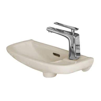 Fine Fixtures WH2010BI Wall Hung Sink 20" X 10" - Biscuit Color With Brackets Instant Buy