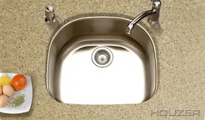 Hamat 23-11/16" X 21" Undermount One Bowl Kitchen Sink & Strainer - Stainless Steel Seasonal Sale