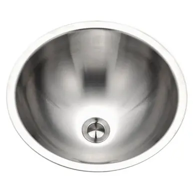 Get Yours Hamat HALO 16 3/4" Undermount Lav Conical Bowl Sink - Overflow Hole - Stainless Steel