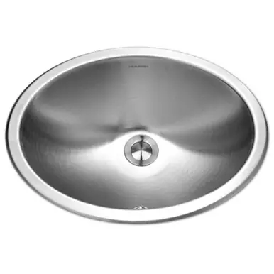 Hamat HALO 17 3/4" X 13 9/16" Topmount Lav Oval Sink - Overflow Hole - Stainless Steel Fan Favorite