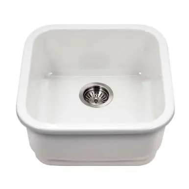 Best Seller HamatUSA CHE-1919BU-WH Undermount Fireclay Bar Sink, White - 18 7/8 x 18 7/8 inches