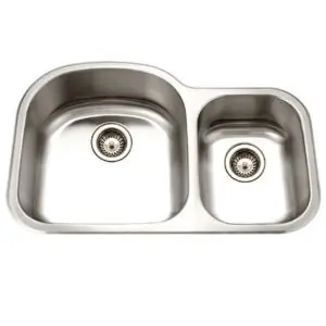 HamatUSA DES-3322DR-1 Undermount Stainless Steel 70/30 Double Bowl Kitchen Sink, Small Bowl Right - 32 1/2 x 20 11/16 inches Bargain