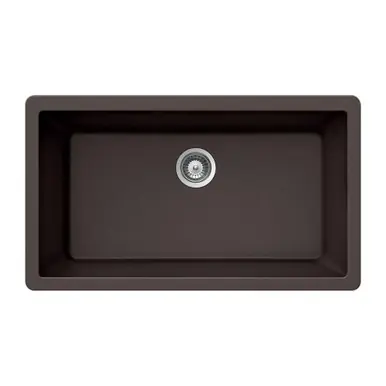 Hamat SiOStone 33" x 18 7/8" Quartztone Undermount Composite Granite Single Bowl Kitchen Sink in Mocha Hot Picks