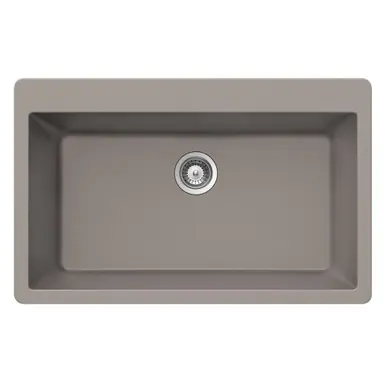 HamatUSA SIO-3321ST-TA Granite Topmount Large Single Bowl Kitchen Sink, Taupe - 33 x 22 inches Price Cut