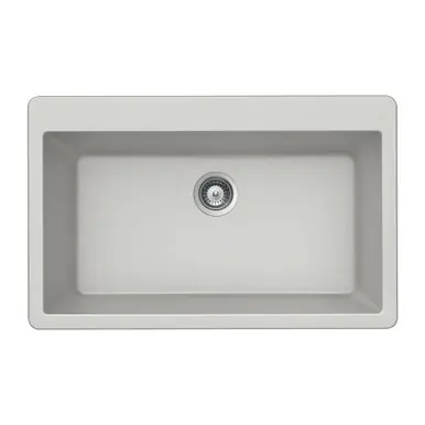 HamatUSA SIO-3321ST-TH SiOStone 33" Granite Topmount Large Single Bowl Kitchen Sink, Thunder - SIO-3321ST-TH Top Rated