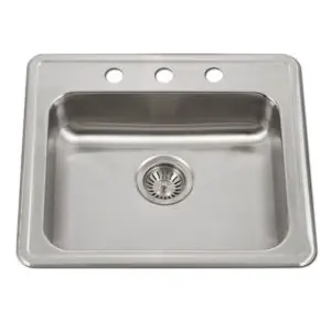 Secure Checkout HamatUSA TADA-2220ST-6.5-4-1 ADA Topmount Stainless Steel 4-hole Sink - 22 x 19 1/2 inches
