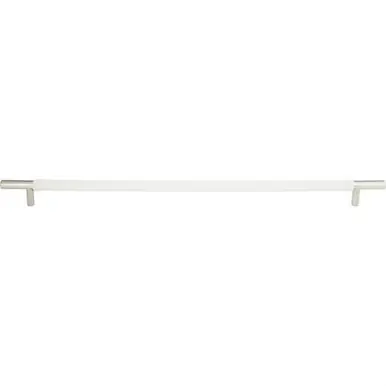 Atlas Zanzibar White Appliance Pull 17 Inch (c-c) Leather - Polished Chrome, AP05-WT-CH Hot Picks