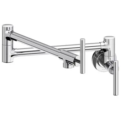 ELKAY LKAV4091CR Avado Wall Mount Single Hole Pot Filler Kitchen Faucet with Lever Handles -Chrome Top Rated