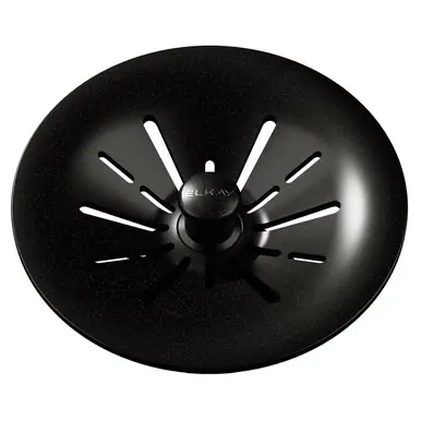 Luxury ELKAY LKPDQSCA Quartz Perfect Drain 3-1/2" Removable Polymer Basket Strainer and Rubber Stopper -Caviar