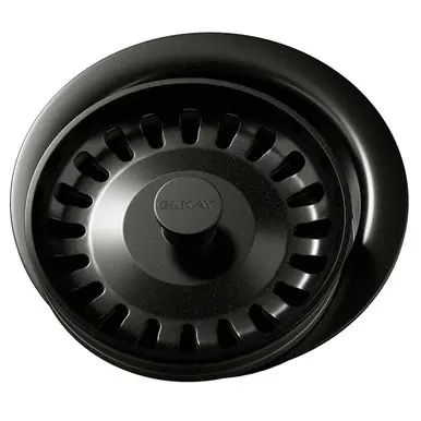 ELKAY LKQD35CA Polymer 3-1/2" Disposer Flange with Removable Basket Strainer and Rubber Stopper -Caviar Limited Edition