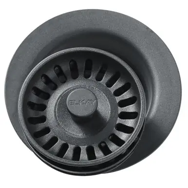 Exclusive Offer ELKAY LKQD35GY Polymer 3-1/2" Disposer Flange with Removable Basket Strainer and Rubber Stopper -Dusk Gray