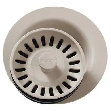 Flash Sale ELKAY LKQD35PT Polymer 3-1/2" Disposer Flange with Removable Basket Strainer and Rubber Stopper -Putty