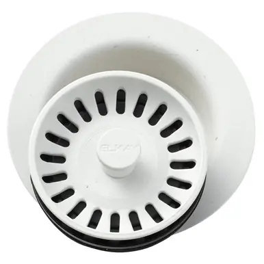 ELKAY LKQD35RT Polymer 3-1/2" Disposer Flange with Removable Basket Strainer and Rubber Stopper -Ricotta Modern